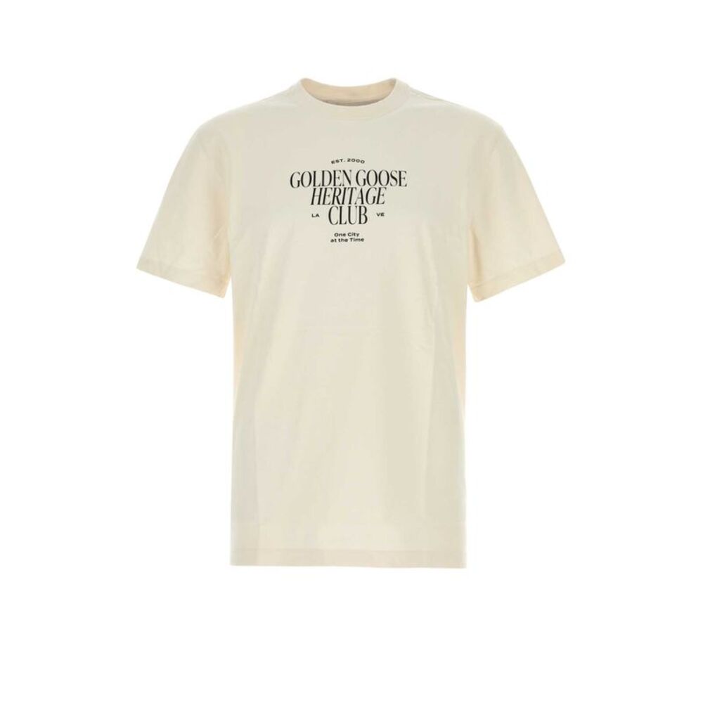 Golden Goose Deluxe Brand Men Ivory Cotton T-Shirt